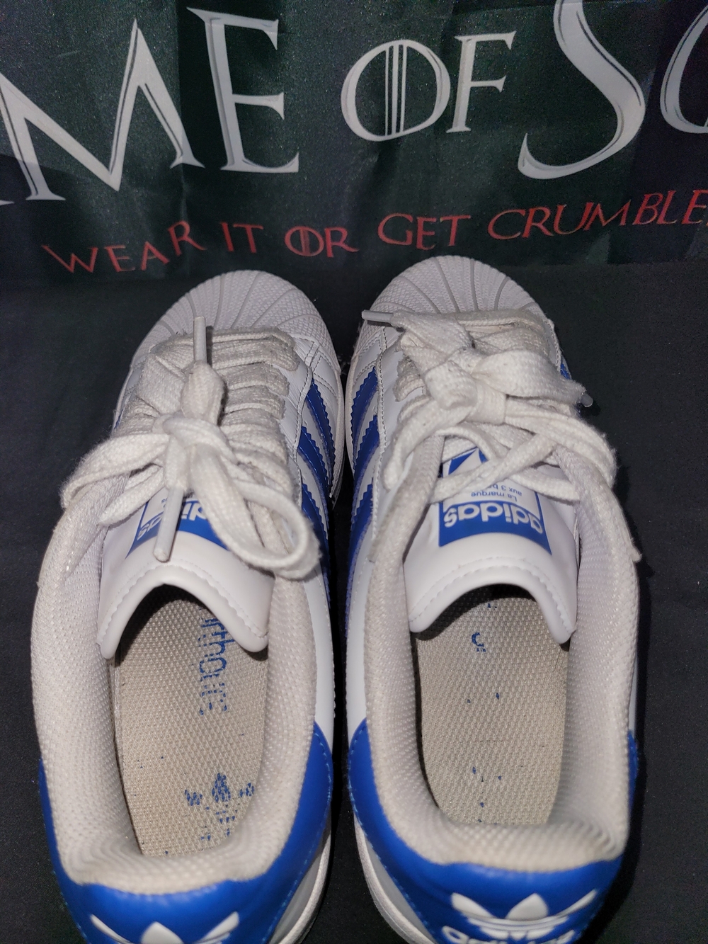 Adidas Superstar XLG Men’s Sneakers - White with Blue - Picture 5 of 8
